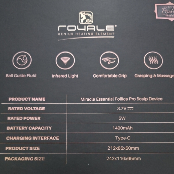 Royale USA Hair+ Miracle Essential Follica Pro Infrared Scalp Massage Device - Picture 4 of 6